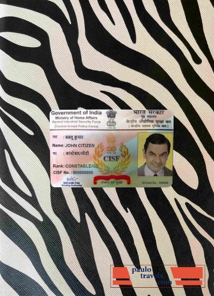 India CISF DL photolook FRONT PSD template